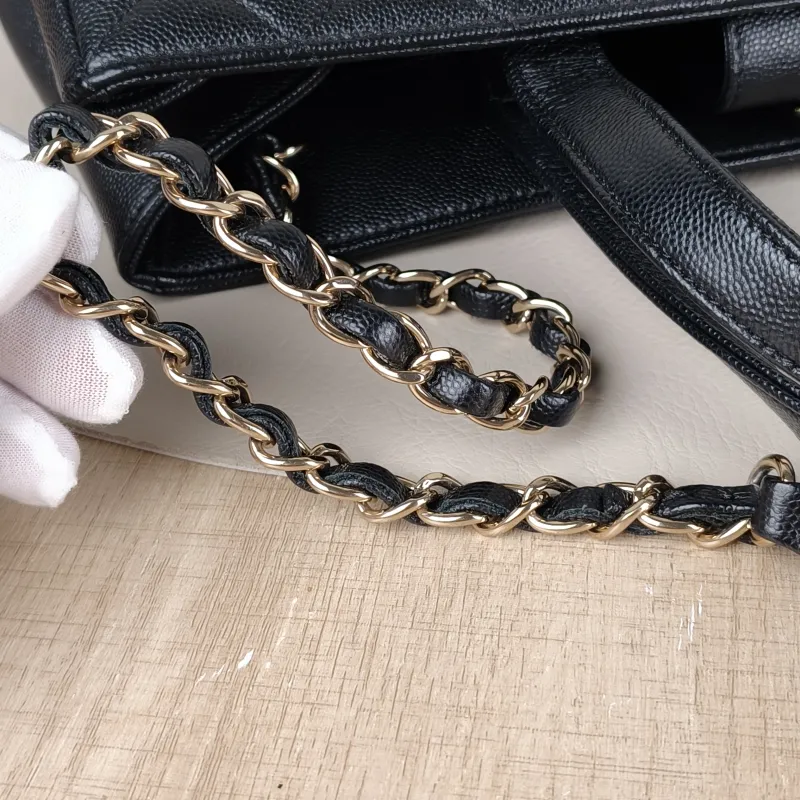 Chanel Shoulder Bag Tote Bag Black Calfskin One Size35 × 13 × 25.5 cm — detail view 11 of 13