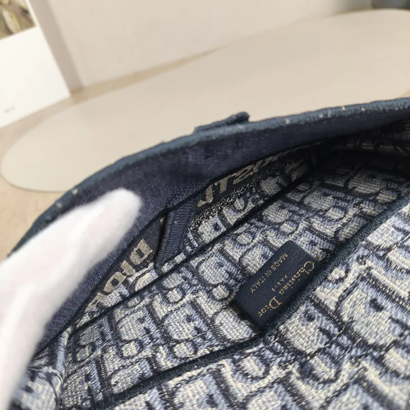 DIOR Belt Bag Saddle Belt Bag Blue Canvas One Size 21 × 3 × 13 cm — detail view 13 of 13