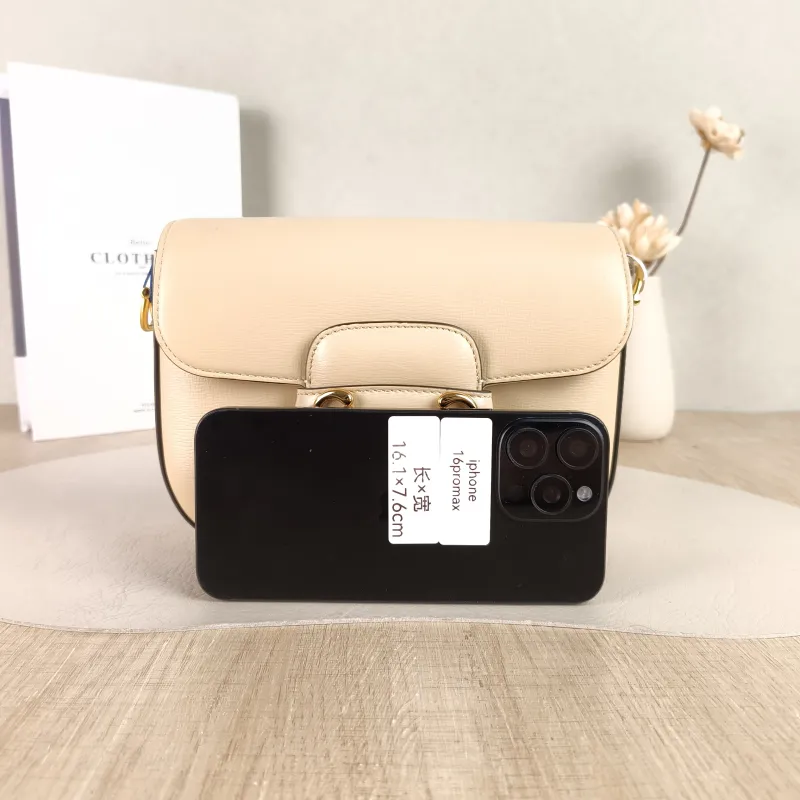 GUCCI Crossbody Bag Horsebit 1955 Horsebit Small Beige Calfskin Small 20.5 × 5 × 14.5 cm — cover view 3 of 6