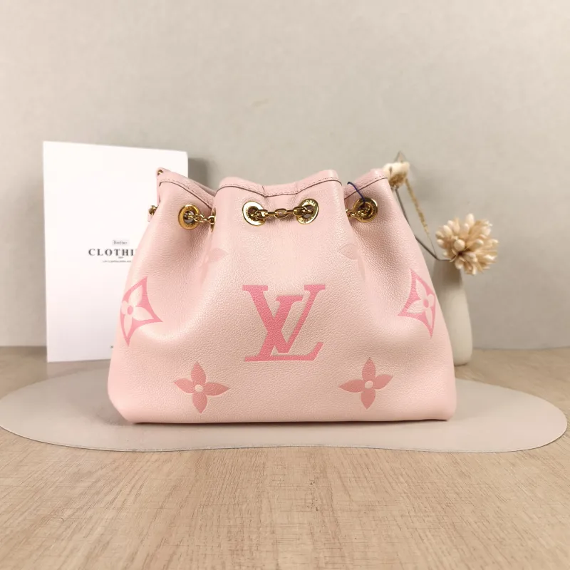 Louis Vuitton Crossbody Bag BUNDLE Pink Monogram Empreinte Embossed Calfskin Medium28 × 11.5 × 20 cm