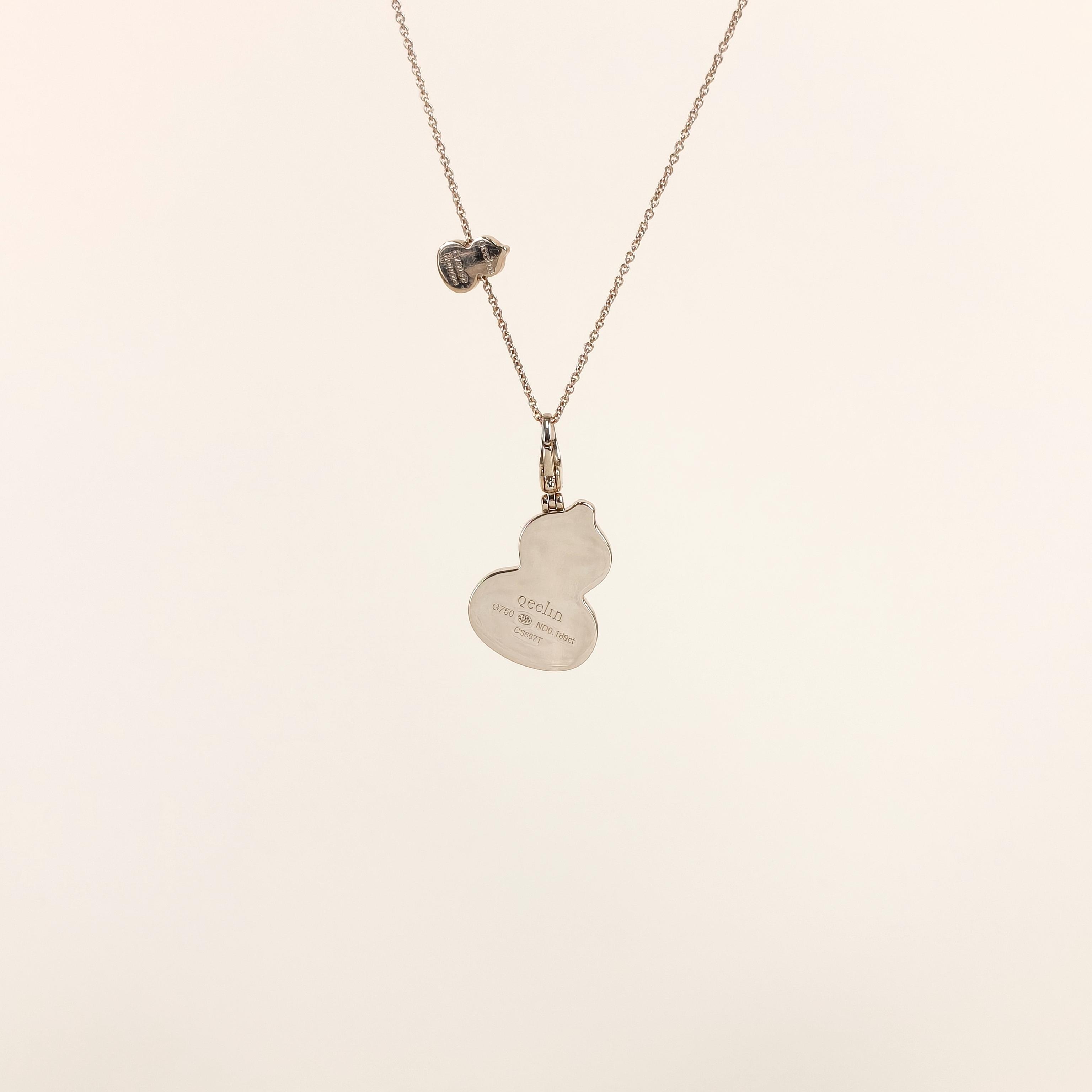 Qeelin Necklace Wulu Collection Necklace Red Agate Diamond18KR ose Gold One Size 1.9cm 41cm — cover view 8 of 8
