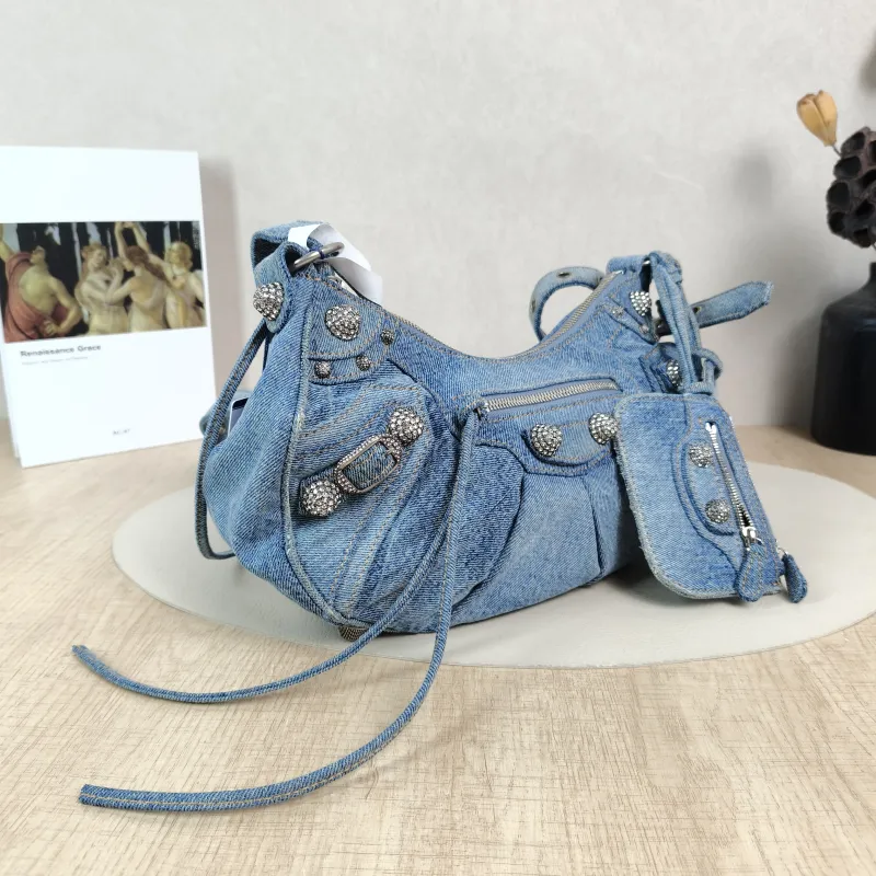 BALENCIAGA Crossbody Bag LE CAGOLE Blue Small33 × 8.5 × 16 cm — cover view 2 of 5