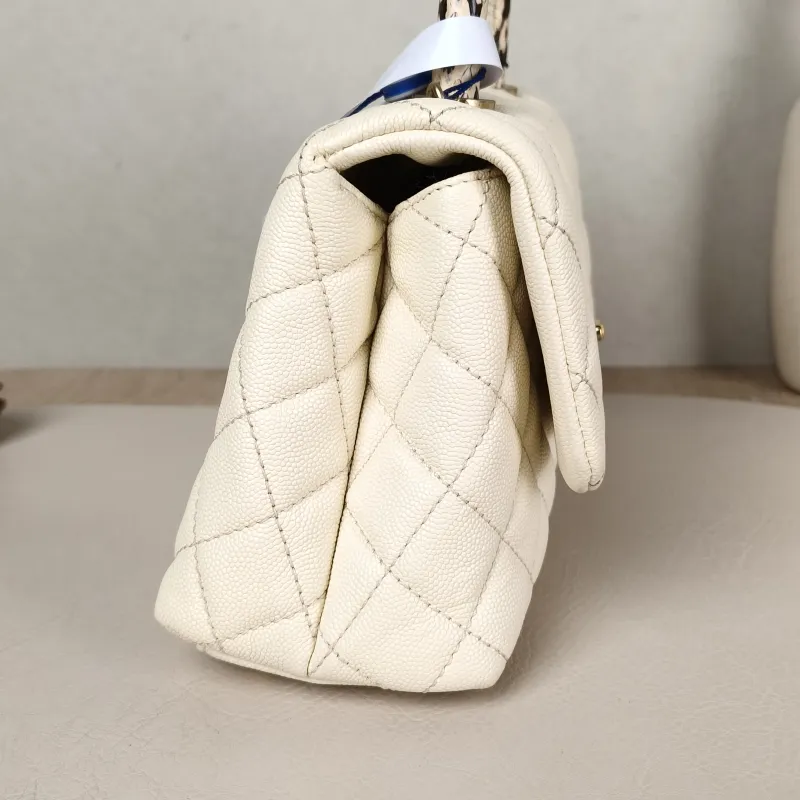 Chanel Top Handle Bag Coco Handle​ Beige Grained Calfskin Small 24 × 10 × 14 cm 26 — detail view 12 of 12