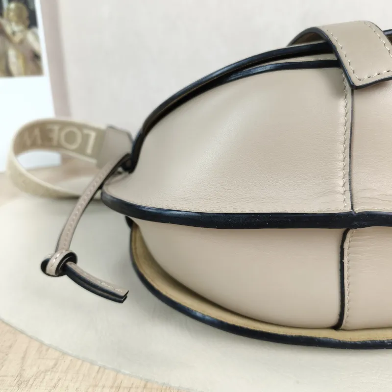 LOEWE Crossbody Bag Gate Grey Calfskin Medium 25 × 11.5 × 19 cm — detail view 11 of 12