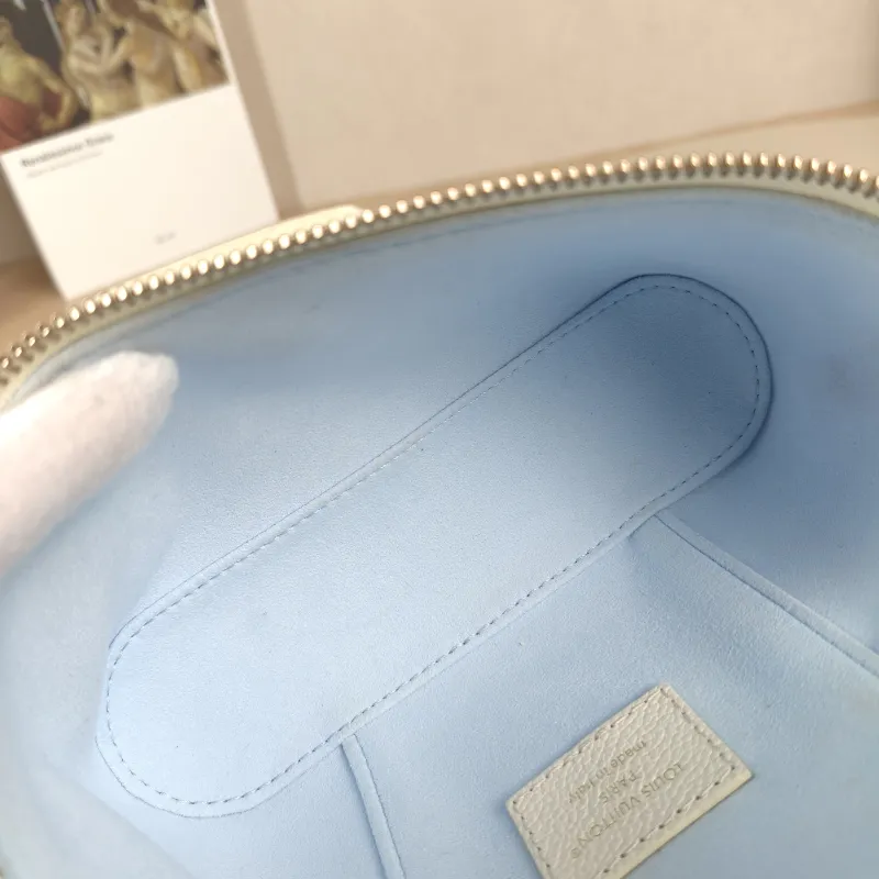 Louis Vuitton Shoulder Bag VANITY POUCH Cosmetic Bag White · Blue Calfskin One Size 19 × 6.5 × 11.5 cm — detail view 14 of 14