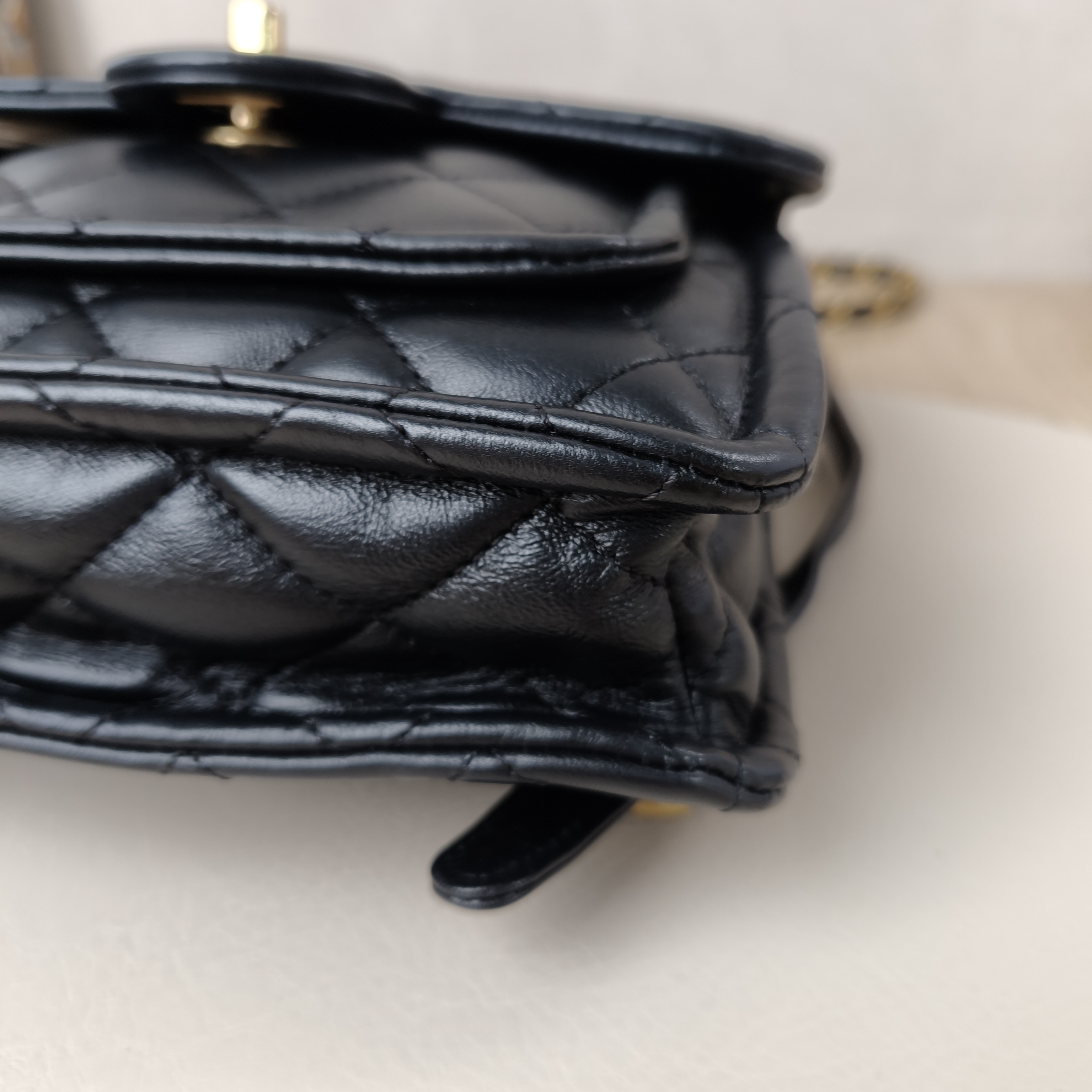 Chanel Backpack Backpack Black Lambskin One Size18 × 5 × 22 cm — cover view 10 of 10