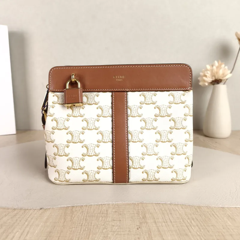 CELINE Crossbody Bag cabas de france Crossbody Bag White Monogram PVC One Size 19 × 11 × 15.5 cm