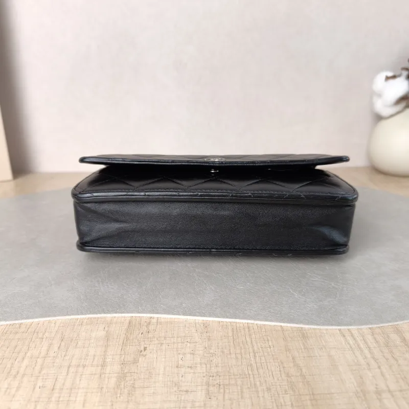 Chanel Crossbody Bag Classic Flap WOC CF WOCWOC Bag Black Lambskin Mini 19.2 × 3.5 × 12.3 cm 20 — cover view 5 of 5