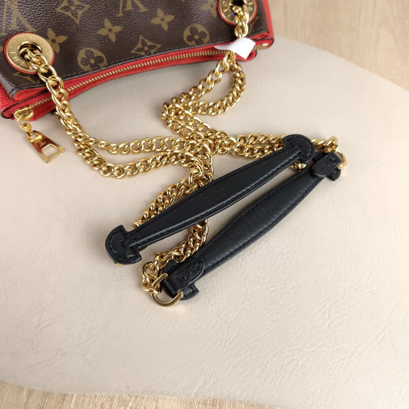 Louis Vuitton Crossbody Bag Surène BB Chain Bag Red Monogram PVC · Calfskin BB 24 × 11 × 17 cm — detail view 1 of 11