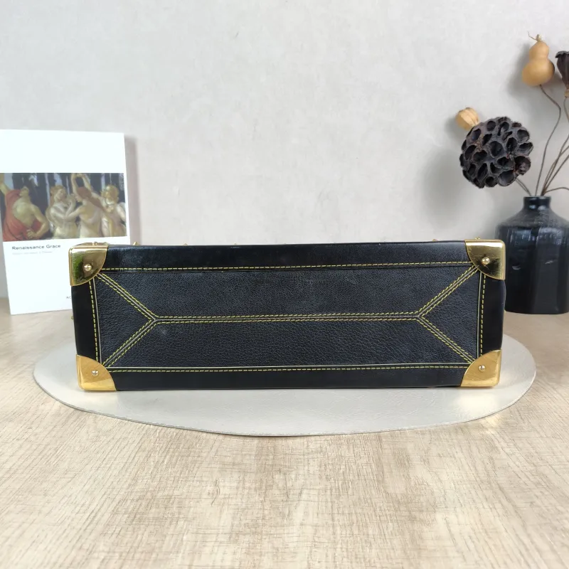 Louis Vuitton Top Handle Bag Suhali Vintage Black Calfskin One Size 36 × 12 × 22 cm — cover view 5 of 5