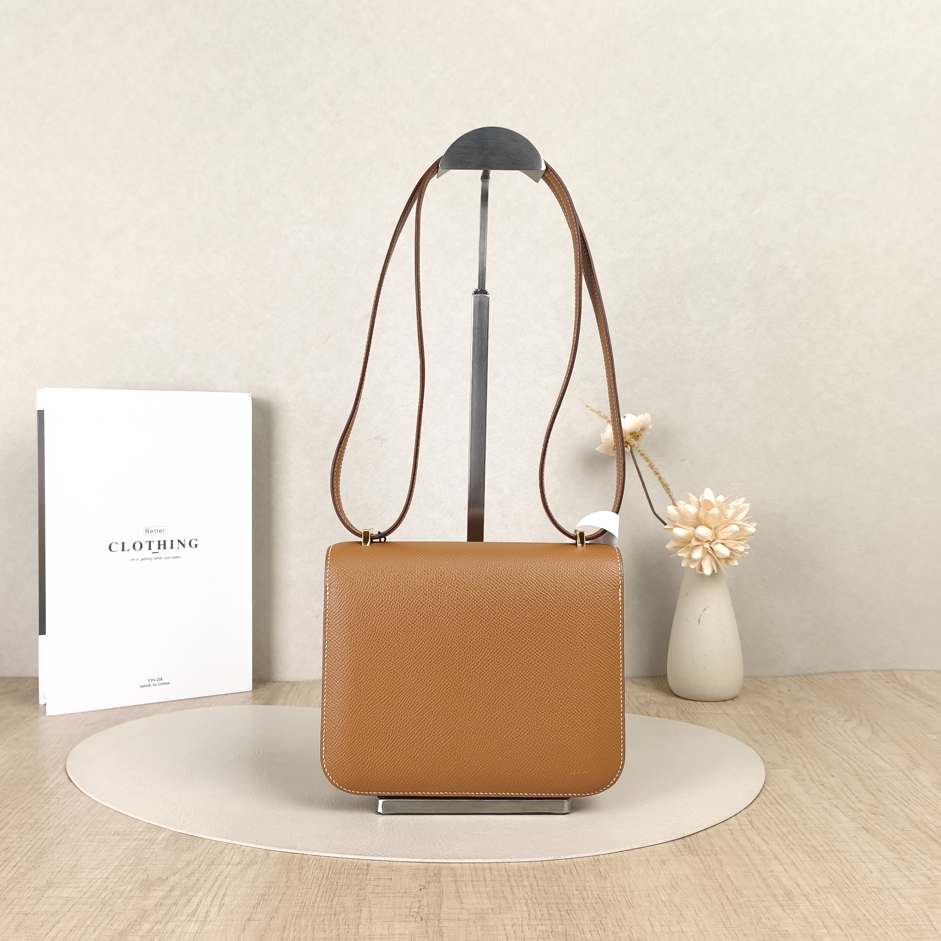 Hermès Crossbody Bag Constance 19 Gold-Tone Hardware37 Brown Epsom Embossed Calfskinmini18 × 4 × 15 cm — cover view 3 of 8