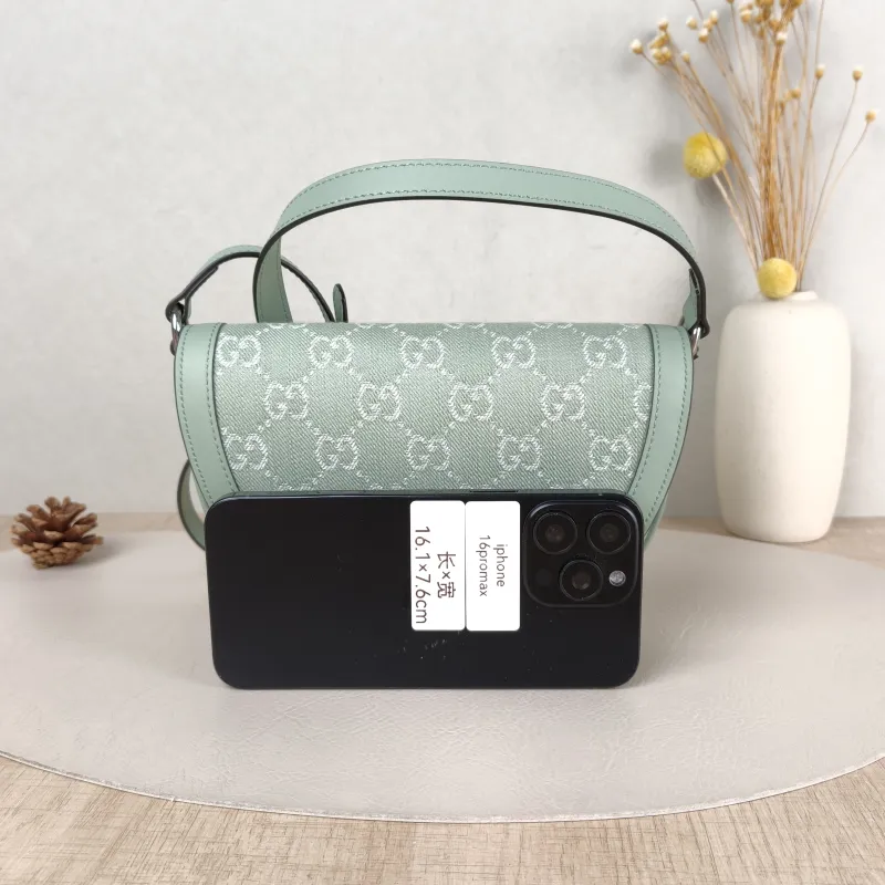 GUCCI Crossbody Bag Ophidia Green Mini 20 × 4 × 13.5 cm — cover view 3 of 6