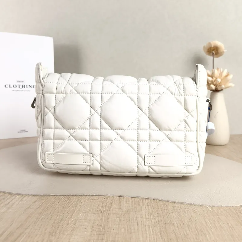 DIOR Crossbody Bag camp Messenger Bag White Calfskin Small 23 × 8 × 15 cm — cover view 3 of 5