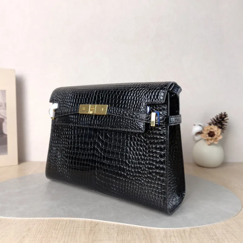 SAINT LAURENT Shoulder Bag MANHATTAN Black Calfskin Medium 29 × 7.5 × 20 cm — cover view 5 of 5