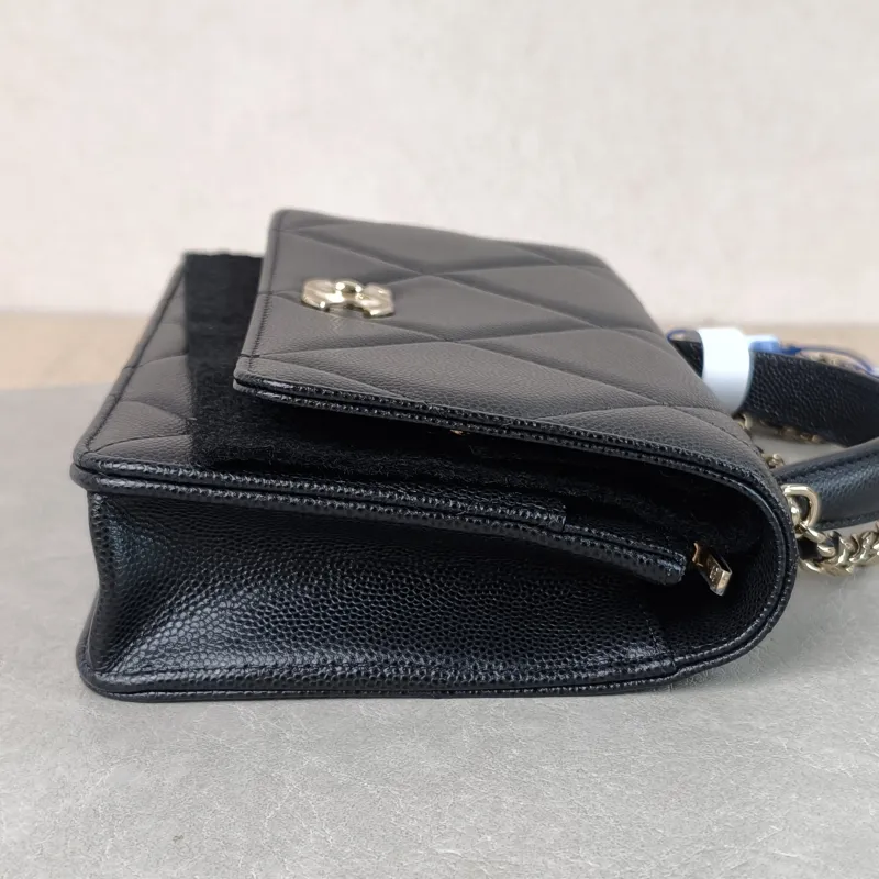 Chanel Crossbody Bag 25k woc Black Calfskin 19.2 × 3.5 × 12.3 cm — detail view 3 of 12