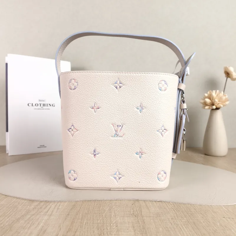 Louis Vuitton Top Handle Bag Collection White Calfskin BB 16 × 12 × 18 cm — detail view 9 of 10