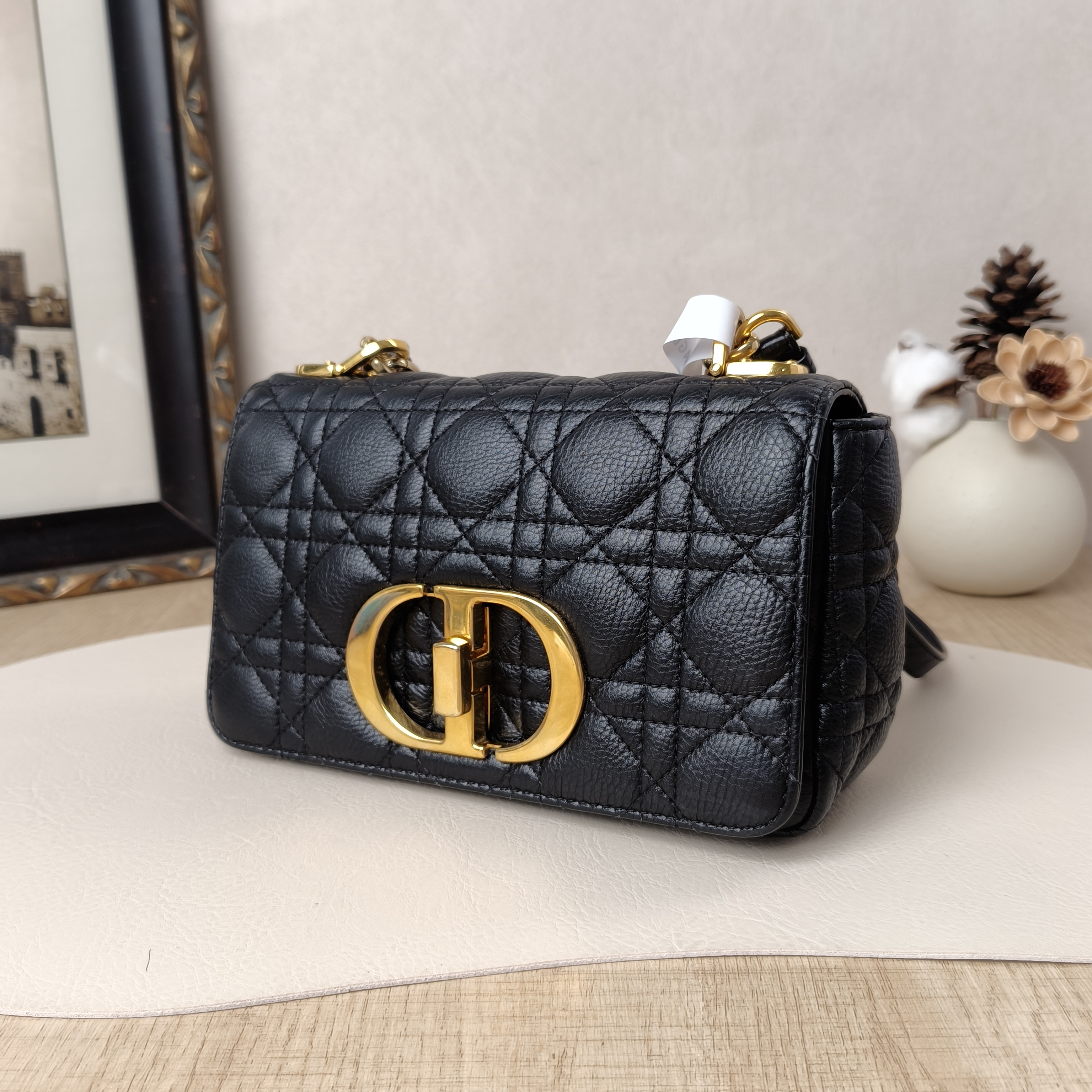 DIOR Crossbody Bag Caro Chain Bag Black CC alfskin Small20 × 7 × 13.5 cm — cover view 4 of 8