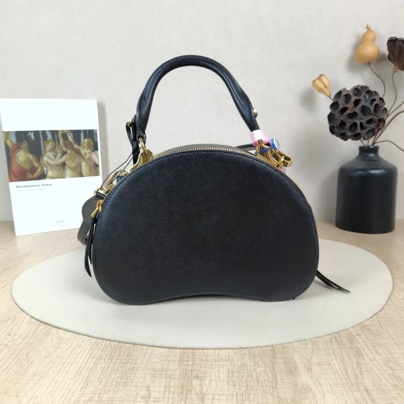 PRADA Shoulder Bag Black Calfskin One Size25 × 8 × 16 cm — cover view 4 of 6