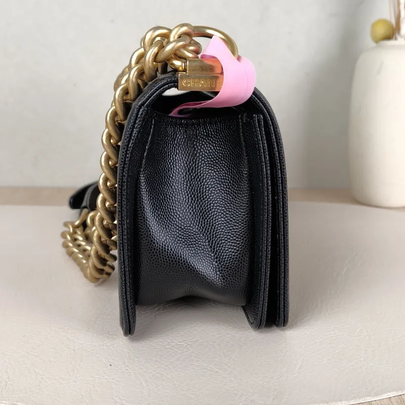 Chanel Crossbody Bag Le Boy​Black Grained Calfskin Small20.5 × 8.5 × 12 cm — detail view 6 of 15