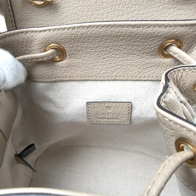 GUCCI Backpack ophidia g Backpack White Monogram PVC Mini 20.5 × 12 × 20 cm — detail view 5 of 12
