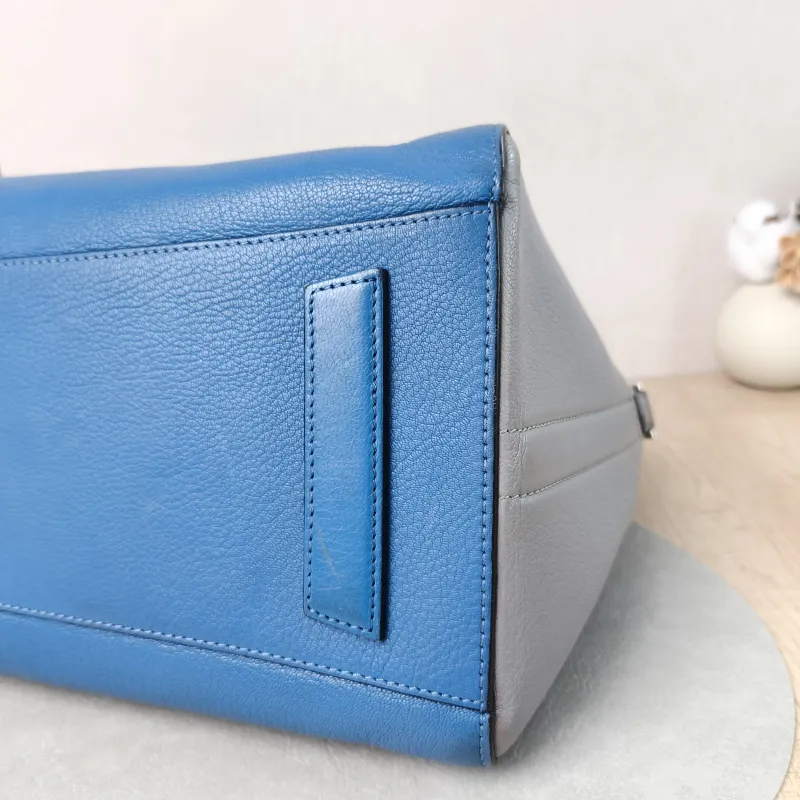 GIVENCHY Top Handle Bag tote Blue Grey Calfskin 33.5 × 18 × 28 cm — detail view 8 of 12