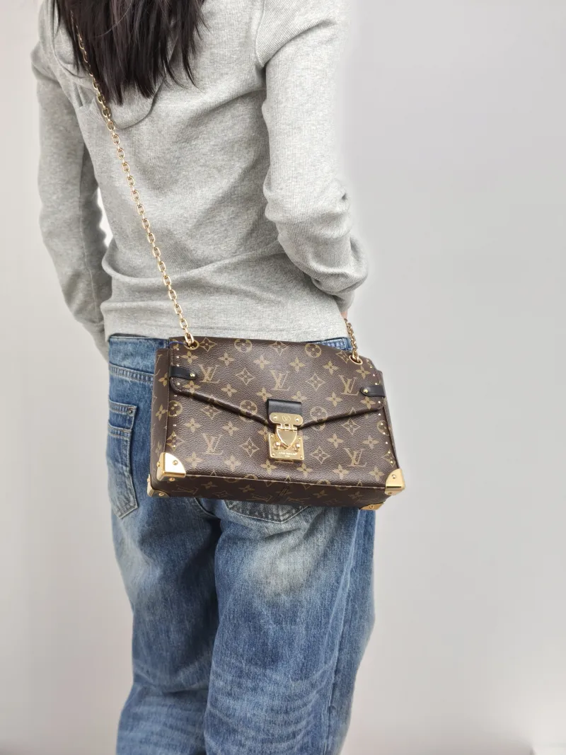Louis Vuitton Shoulder Bag Trunkie Box Chain Bag Monogram PVC Large 27 × 8 × 16 cm — on-model view 1 of 3