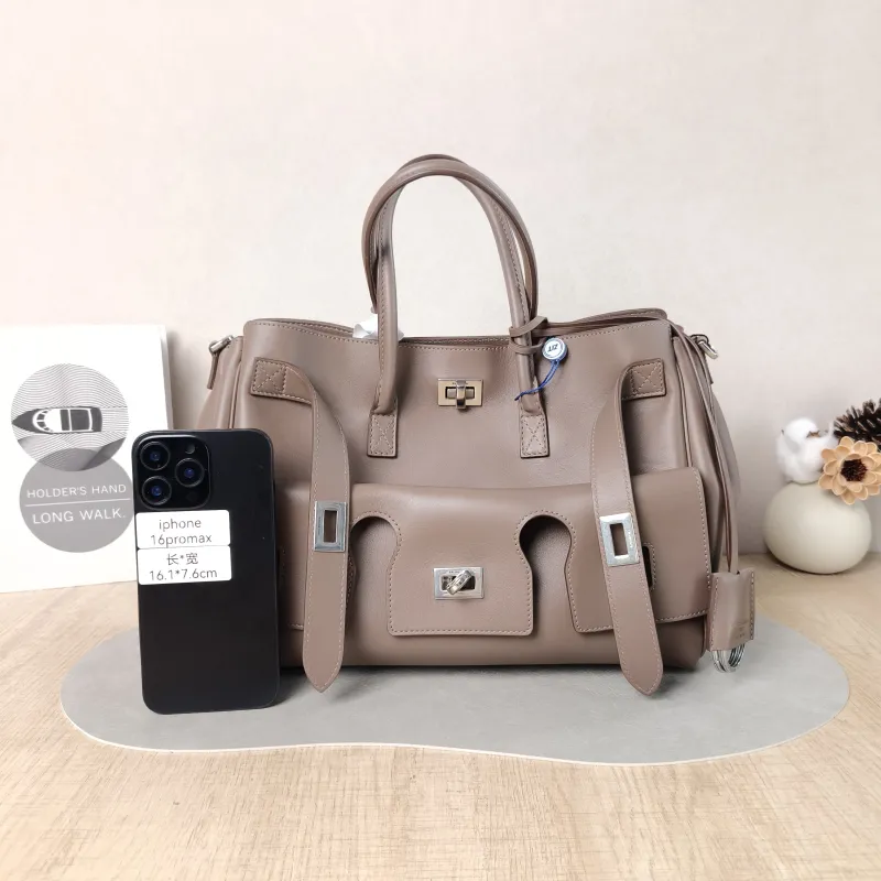 BALENCIAGA Top Handle Bag Bel air Calfskin Small 30 × 12 × 20.5 cm — cover view 5 of 5