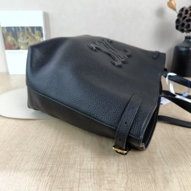 CELINE Shoulder Bag Cabas Anais Tote Bag Black Calfskin Small28 × 12 × 24 cm — detail view 12 of 12