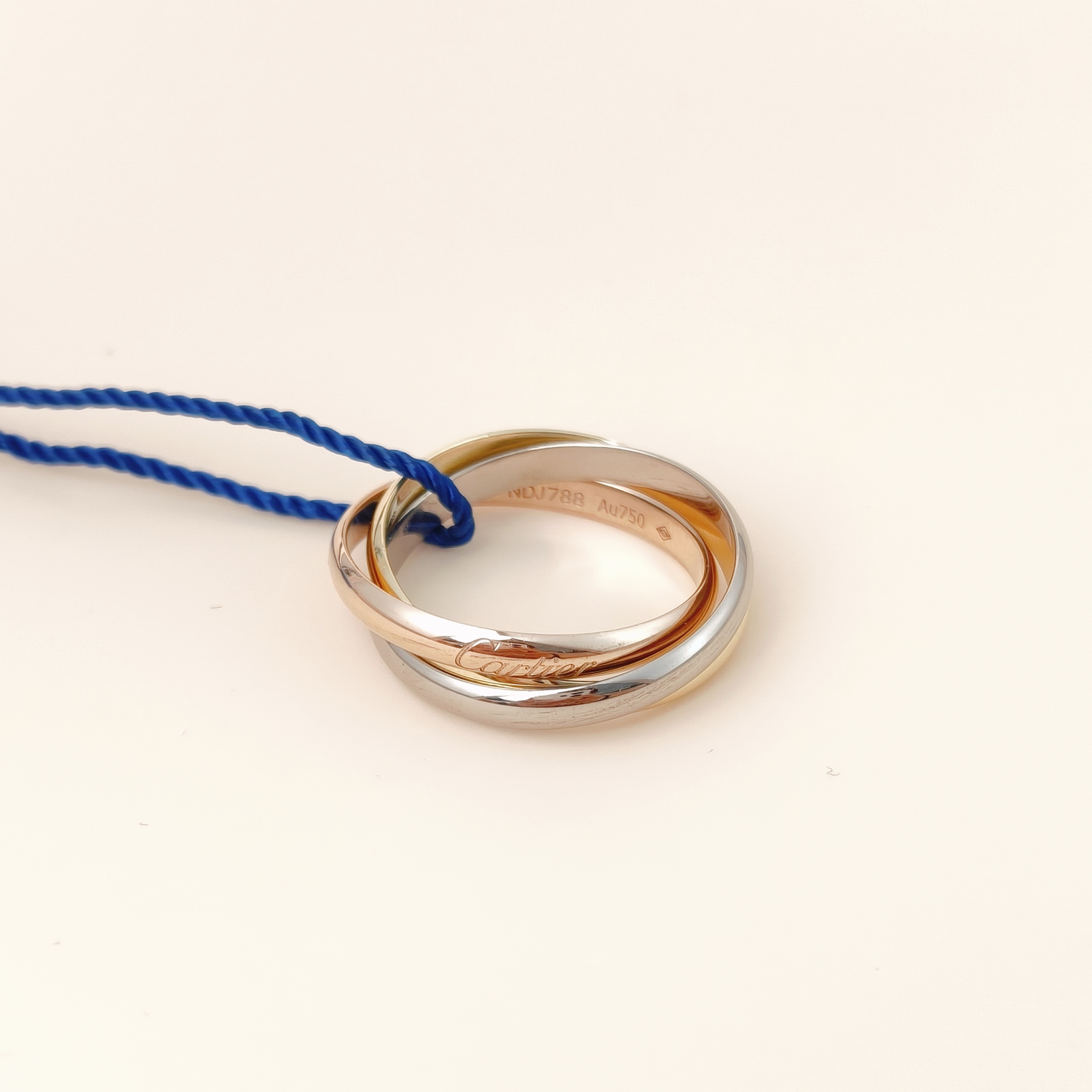 CARTIER Ring Trinity White Gold Yellow Gold Rose Gold18KW hite Gold Yellow Gold Rose Gold Small57
