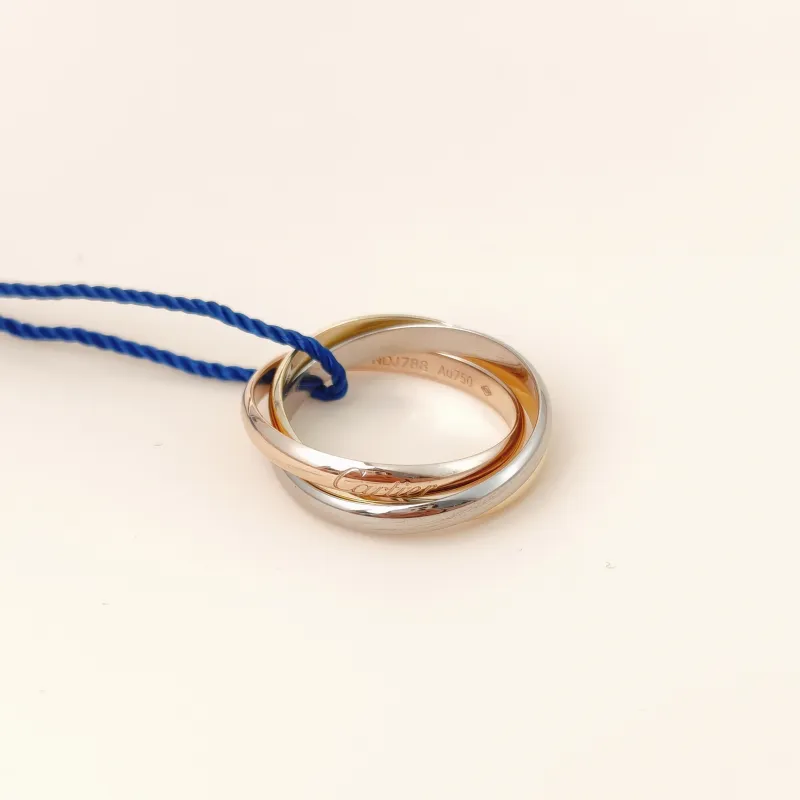 CARTIER Ring Trinity White Gold Yellow Gold Rose Gold18KW hite Gold Yellow Gold Rose Gold Small57