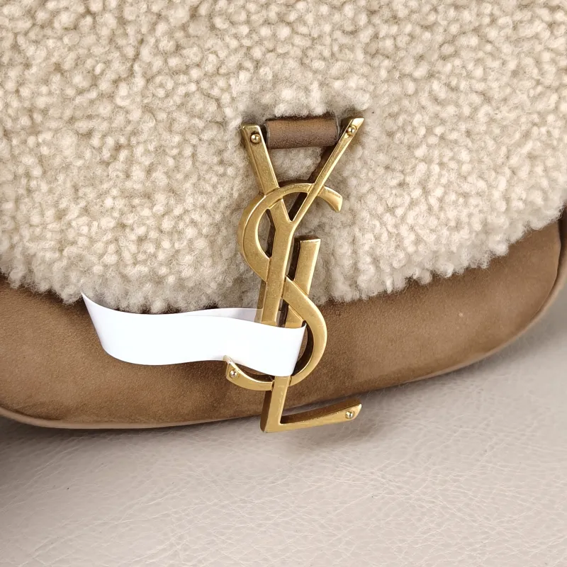 SAINT LAURENT Shoulder Bag Kaia Brown Suede · 17 × 6 × 16 cm — detail view 11 of 11