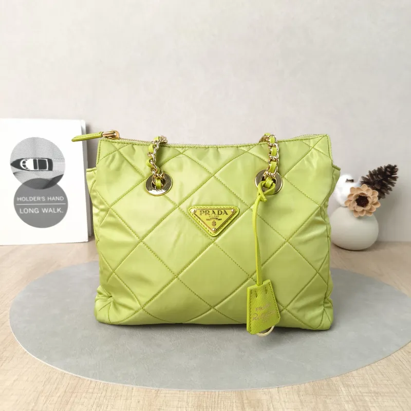 PRADA Shoulder Bag Re-Edition Green Nylon One Size26 × 8 × 22 cm