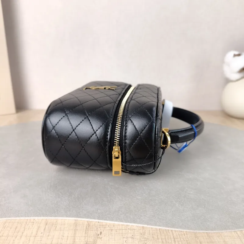 SAINT LAURENT Shoulder Bag Gaby Cosmetic Bag Black Calfskin Medium 18 × 6.5 × 11 cm — detail view 11 of 11