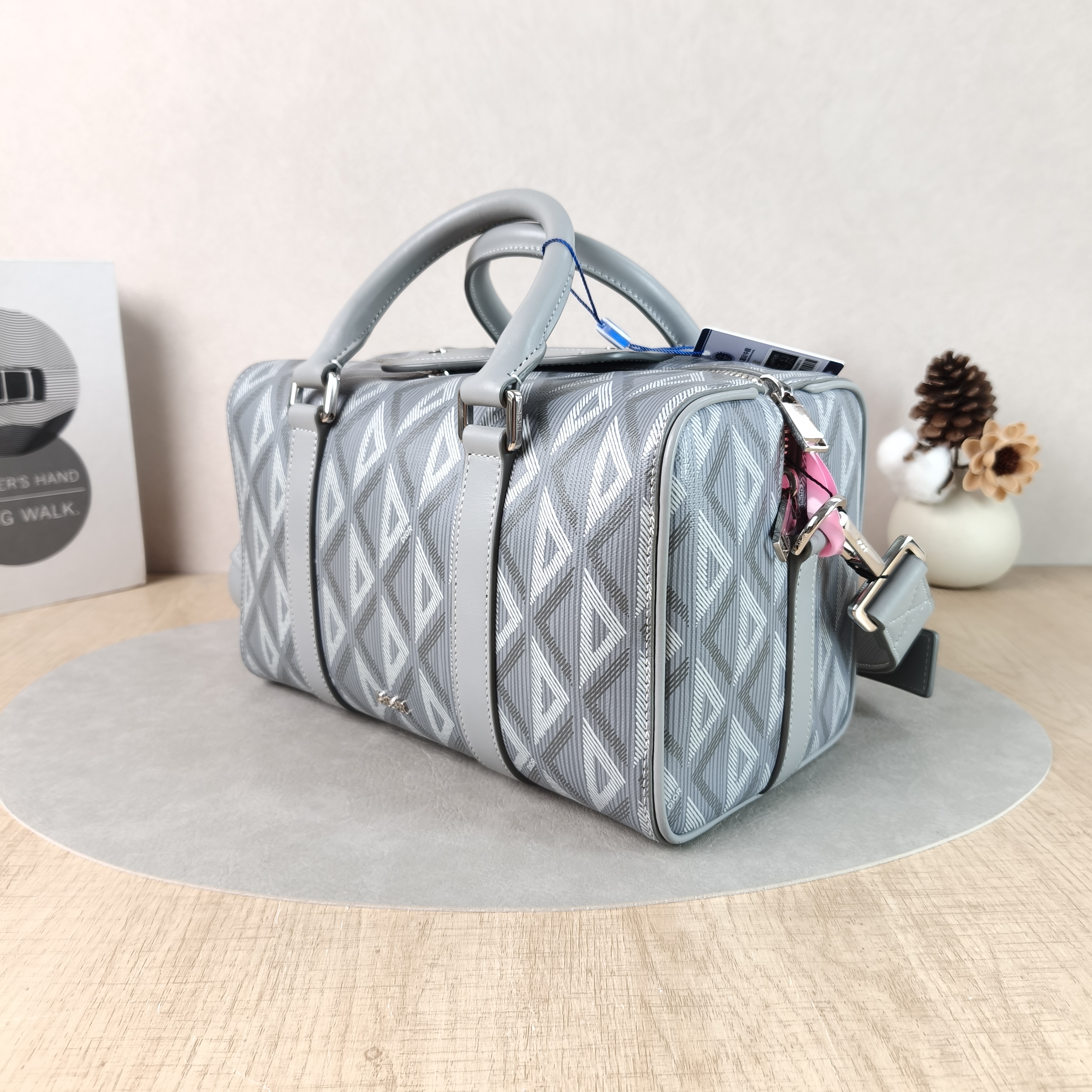 DIOR Top Handle Bag Lingot 26 Shoulder Bag Grey PVC One Size26 × 14.5 × 16 cm — cover view 2 of 5