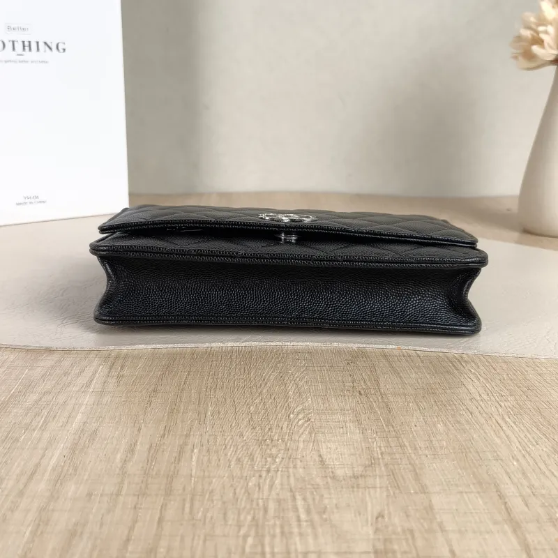 Chanel Crossbody Bag cf woc Black Calfskin One Size 19.2 × 3.5 × 12.3 cm — cover view 2 of 5