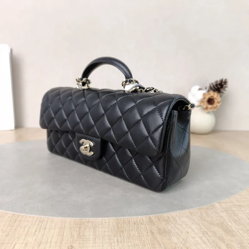 Chanel Crossbody Bag CF Crossbody Bag Black Lambskin Medium25.5 × 6 × 12.5 cm — cover view 2 of 6