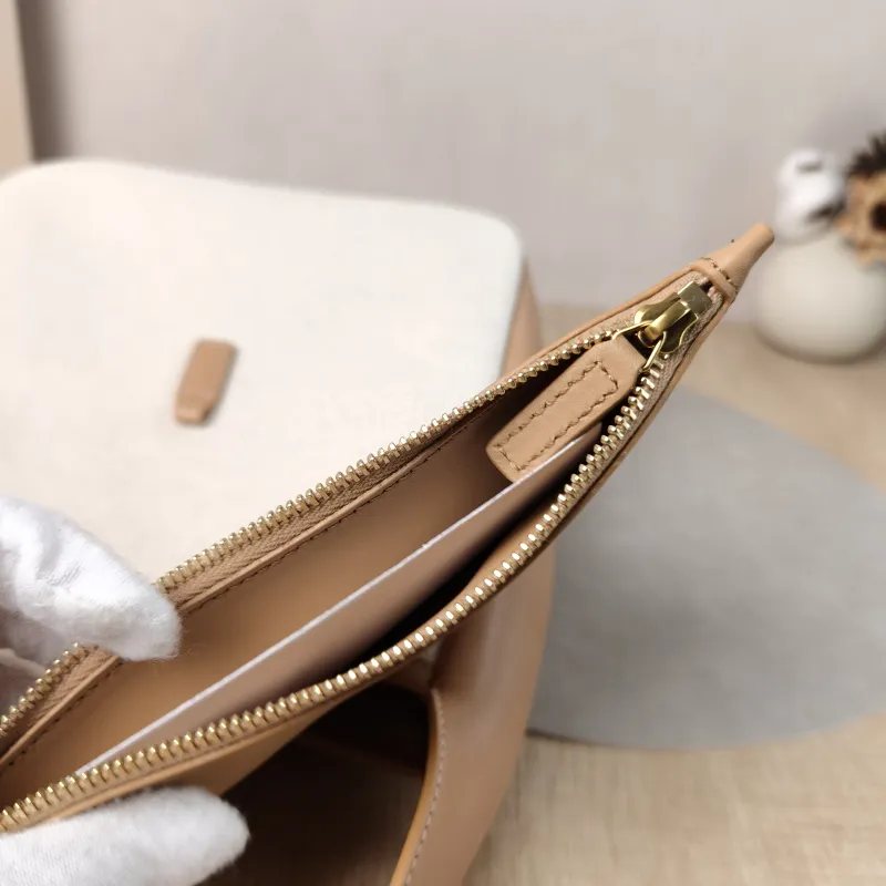 SAINT LAURENT Crossbody Bag LE 5 À 7 Hobo Inner Pouch Beige Brown Canvas Small 22.5 × 8.5 × 23 cm — detail view 5 of 14