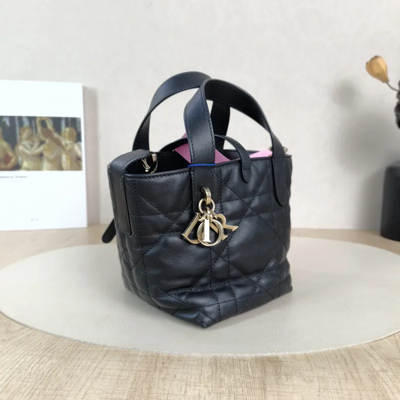 DIOR Top Handle Bag TOUJOURS Edition Black Calfskinmini13 × 12 × 15 cm — cover view 5 of 5