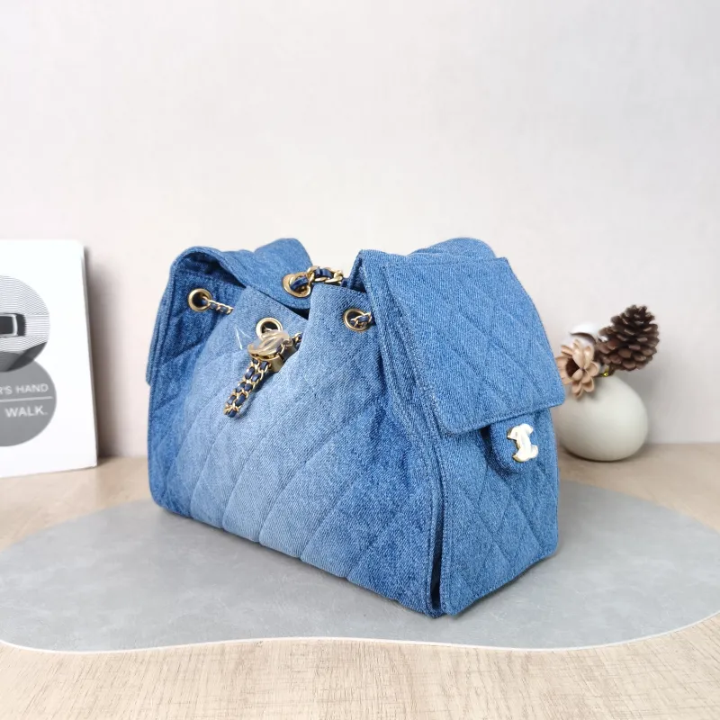 Chanel Shoulder Bag 25Bag Blue Small 26 × 14 × 30 cm — cover view 3 of 6