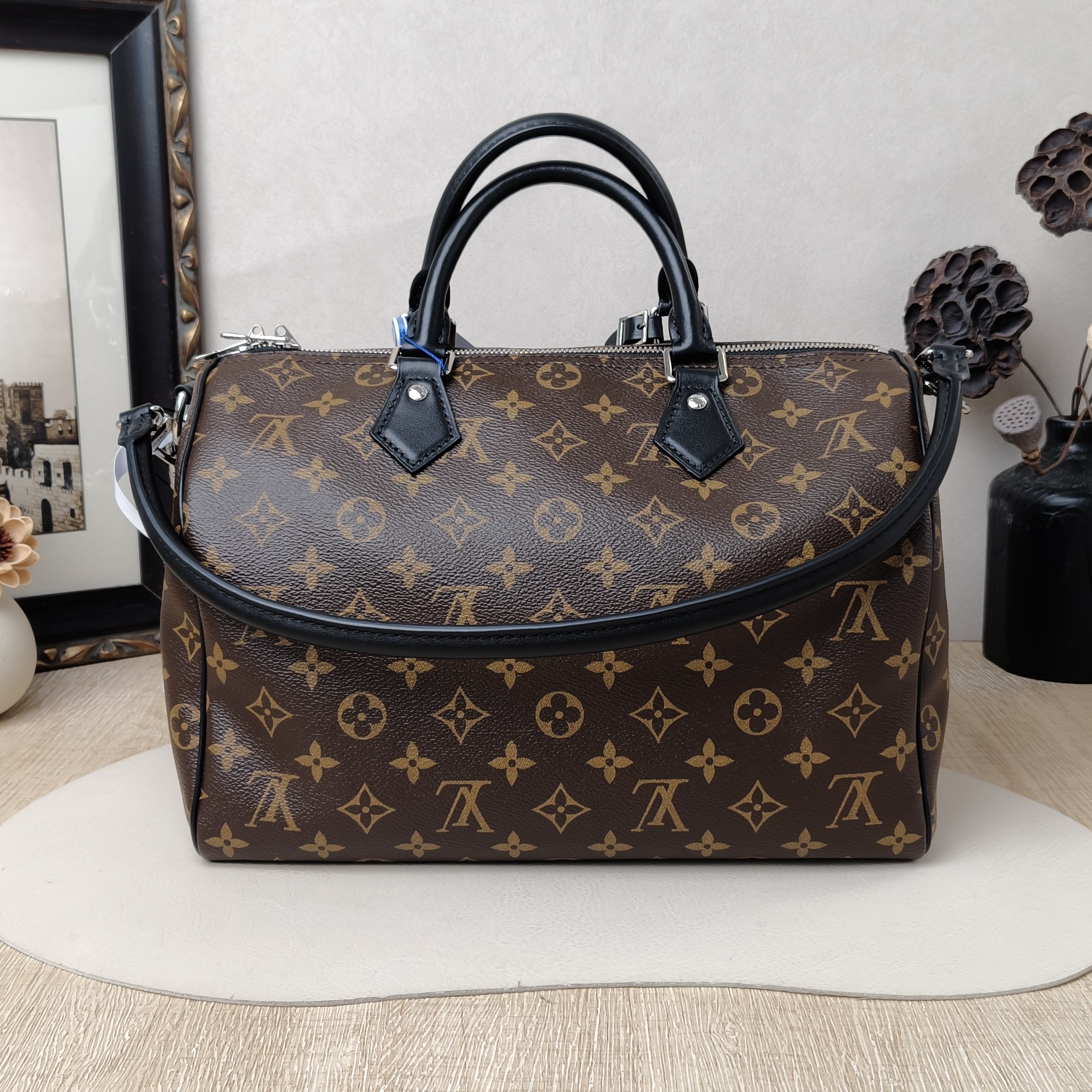 Louis Vuitton speedy soft30Monogrampvc Microchip Edition · Dust Bag Leather Tag Two Straps · 30 × 17 × 21 cm — cover view 4 of 10