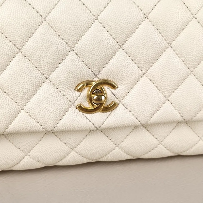 Chanel Top Handle Bag Coco Handle​ Beige Grained Calfskin Small 24 × 10 × 14 cm 26 — detail view 5 of 12