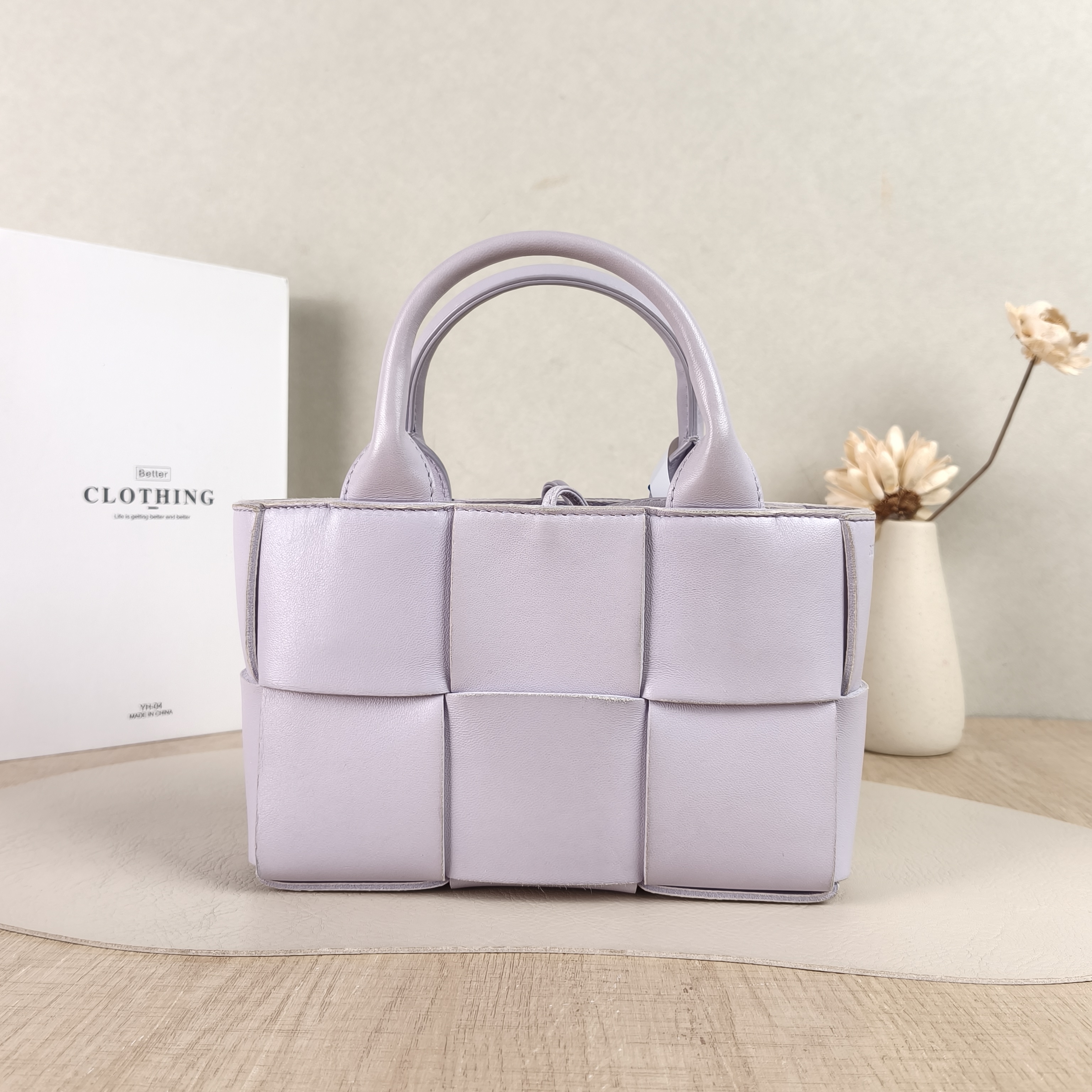 Bottega Veneta Top Handle Bag Arco Woven Tote Bag Lambskin Mini20 × 7 × 13 cm