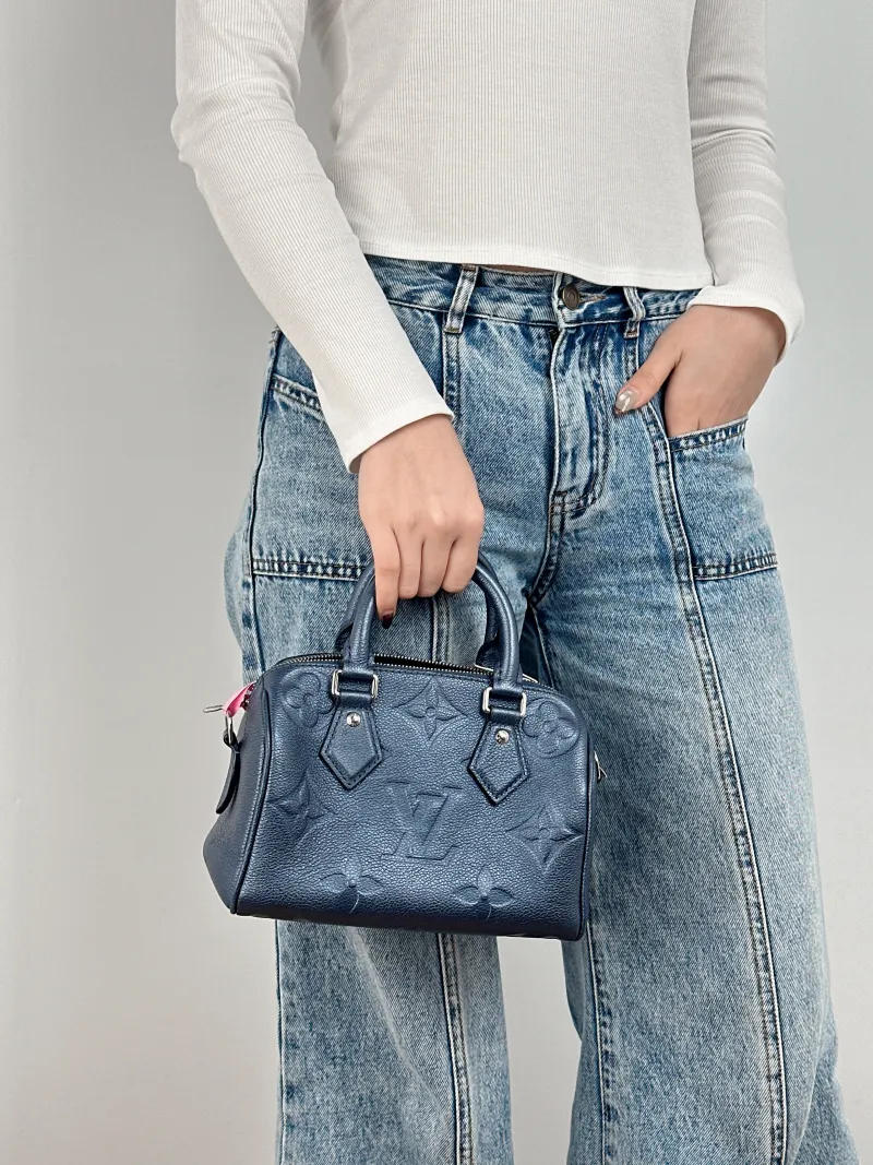 Louis Vuitton Crossbody Bag Speedy20 Empreinte Embossed Calfskin Small 20.5 × 12 × 13.5 cm — on-model view 3 of 3