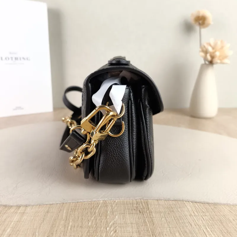 Louis Vuitton Crossbody Bag Pochette Métis East West Black Empreinte Embossed Calfskin Small 21.5 × 6 × 13.5 cm — detail view 8 of 15