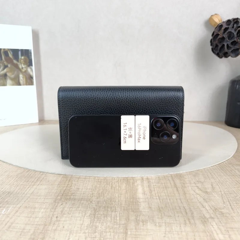 GUCCI Crossbody Bag G woc Black Calfskin One Size 19 × 2 × 11.5 cm — cover view 5 of 6
