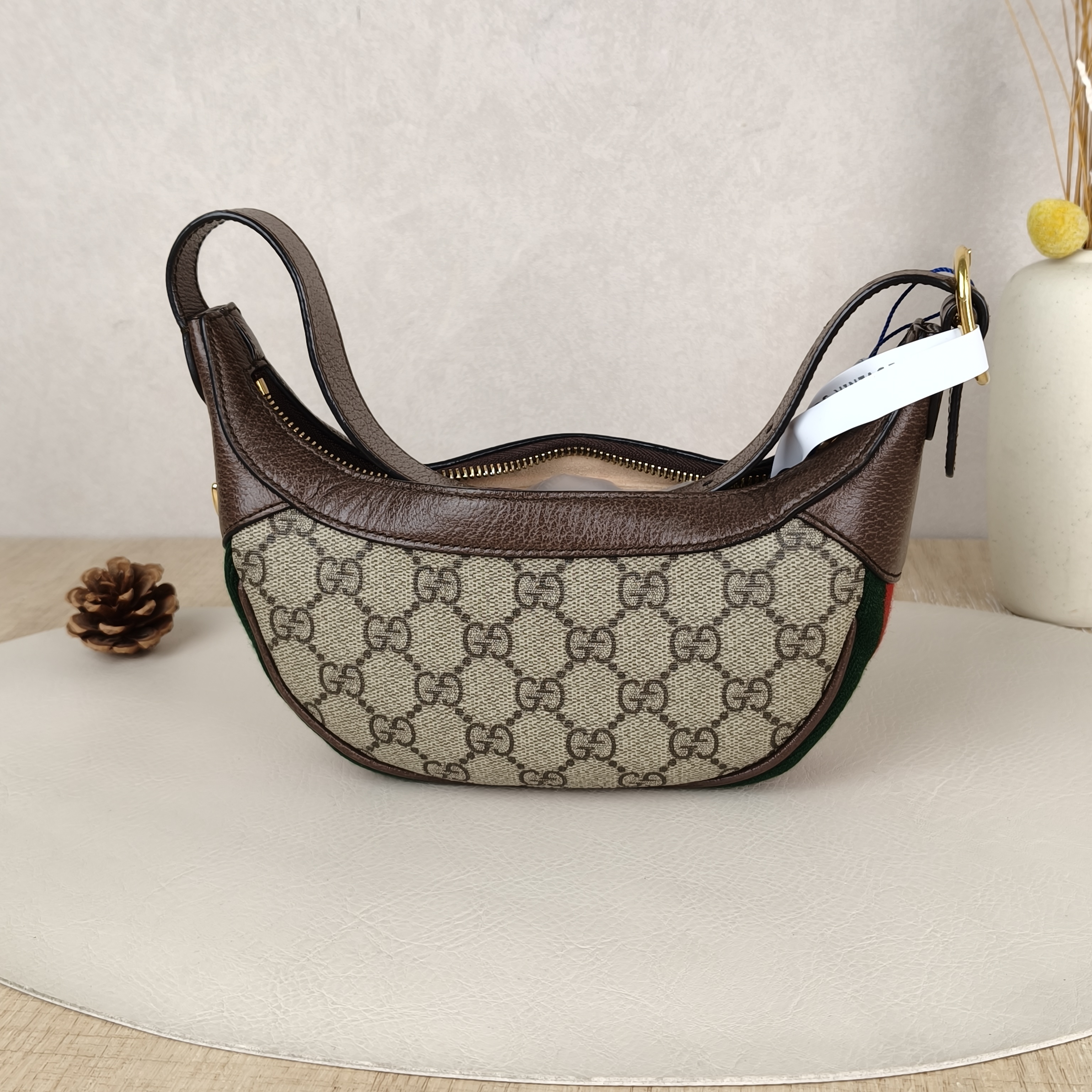 GUCCI Clutch Ophidia Monogram Canvas Calfskin One Size23 × 5 × 14 cm