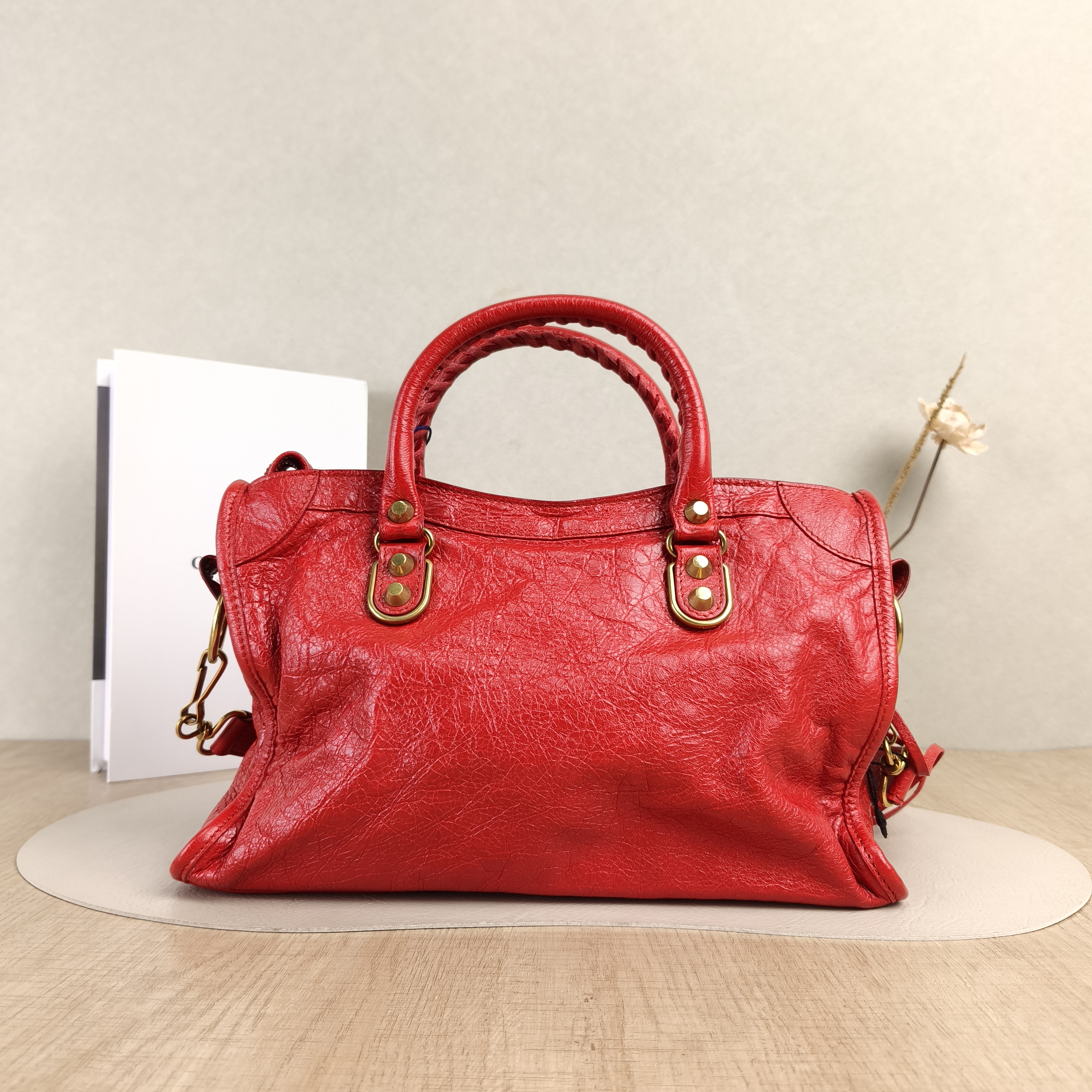 BALENCIAGA Crossbody Bag Classic City Red Waxed Leather Small30 × 10 × 21 cm — cover view 5 of 5