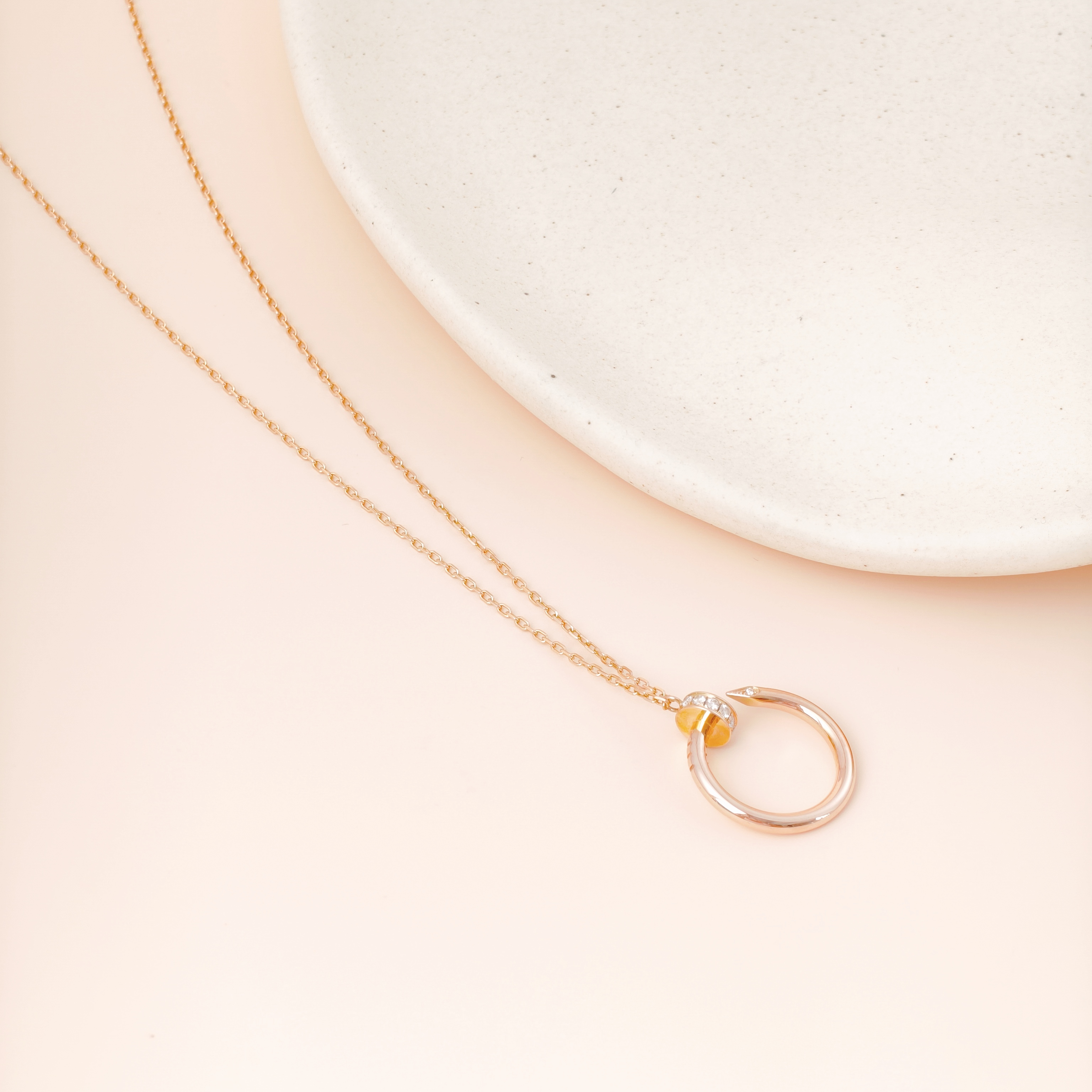 CARTIER Necklace Juste un Clou Necklace Rose Gold Diamond18KR ose Gold One Size42cm — cover view 3 of 11