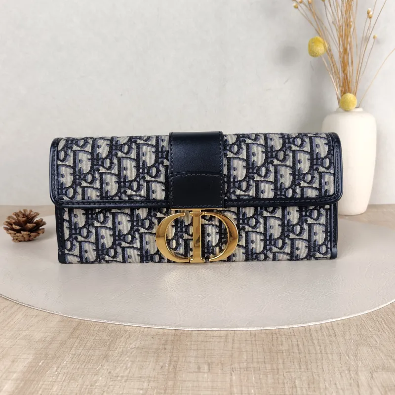 DIOR Crossbody Bag Edition Chain Shoulder Crossbody Bag Blue Canvas One Size 27.5 × 3 × 12.5 cm