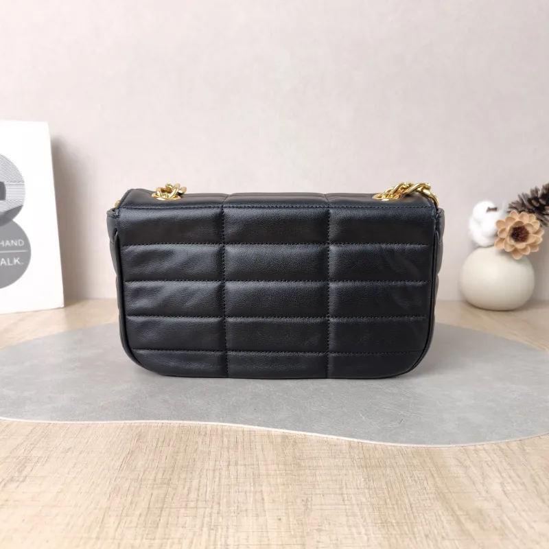 CELINE Shoulder Bag Matelasse Monochrome Shoulder Bag Black Lambskin 24 × 5 × 15 cm — cover view 5 of 6